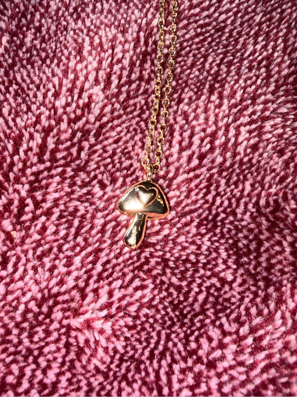 Gold Mushroom Pendant Necklace - Gold Tone Women’s Jewelry